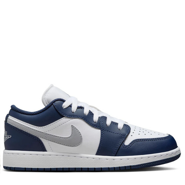 AIR JORDAN 1 LOW 'WHITE/WOLF GREY-MIDNIGHT NAVY' – High On Kicks