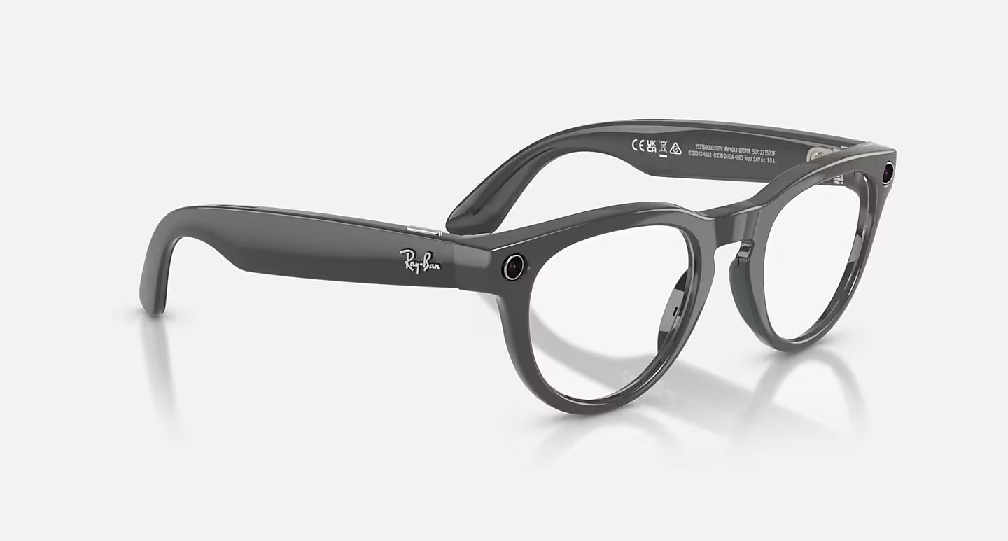 RAY-BAN | META HEADLINER SHINY ASTEROID GREY CLEAR/EMERALD TRANSITIONS LENSES