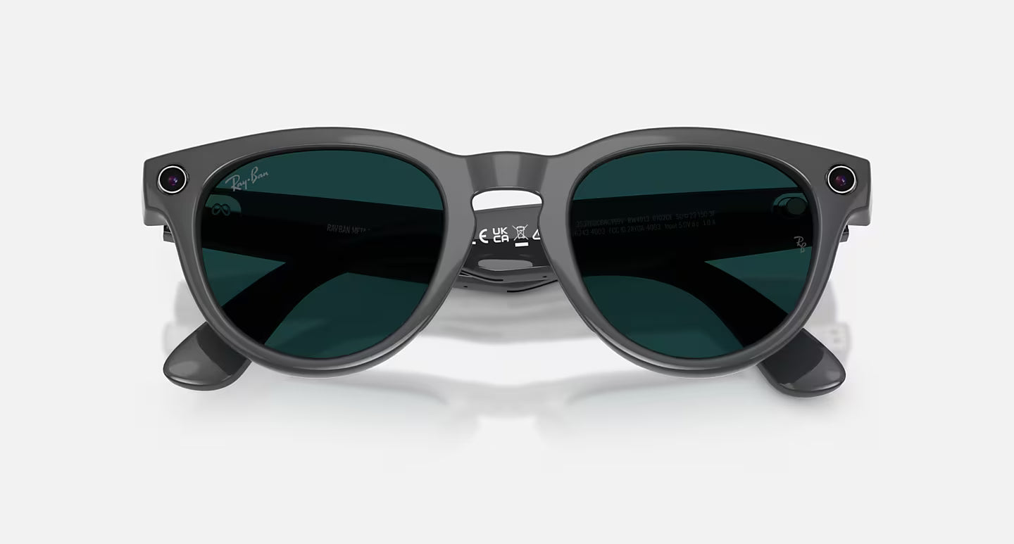 RAY-BAN | META HEADLINER SHINY ASTEROID GREY CLEAR/EMERALD TRANSITIONS LENSES