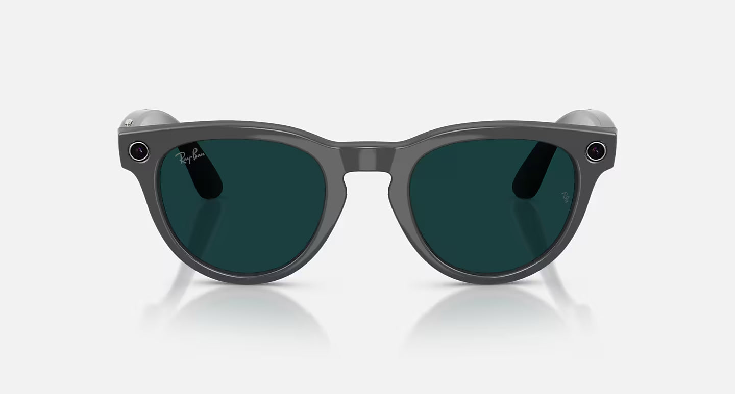 RAY-BAN | META HEADLINER SHINY ASTEROID GREY CLEAR/EMERALD TRANSITIONS LENSES