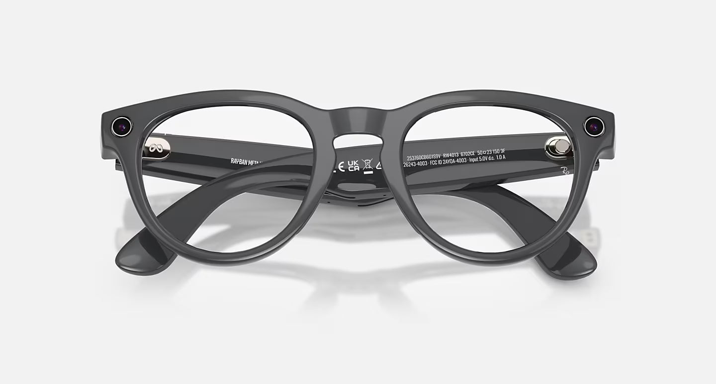 RAY-BAN | META HEADLINER SHINY ASTEROID GREY CLEAR/EMERALD TRANSITIONS LENSES
