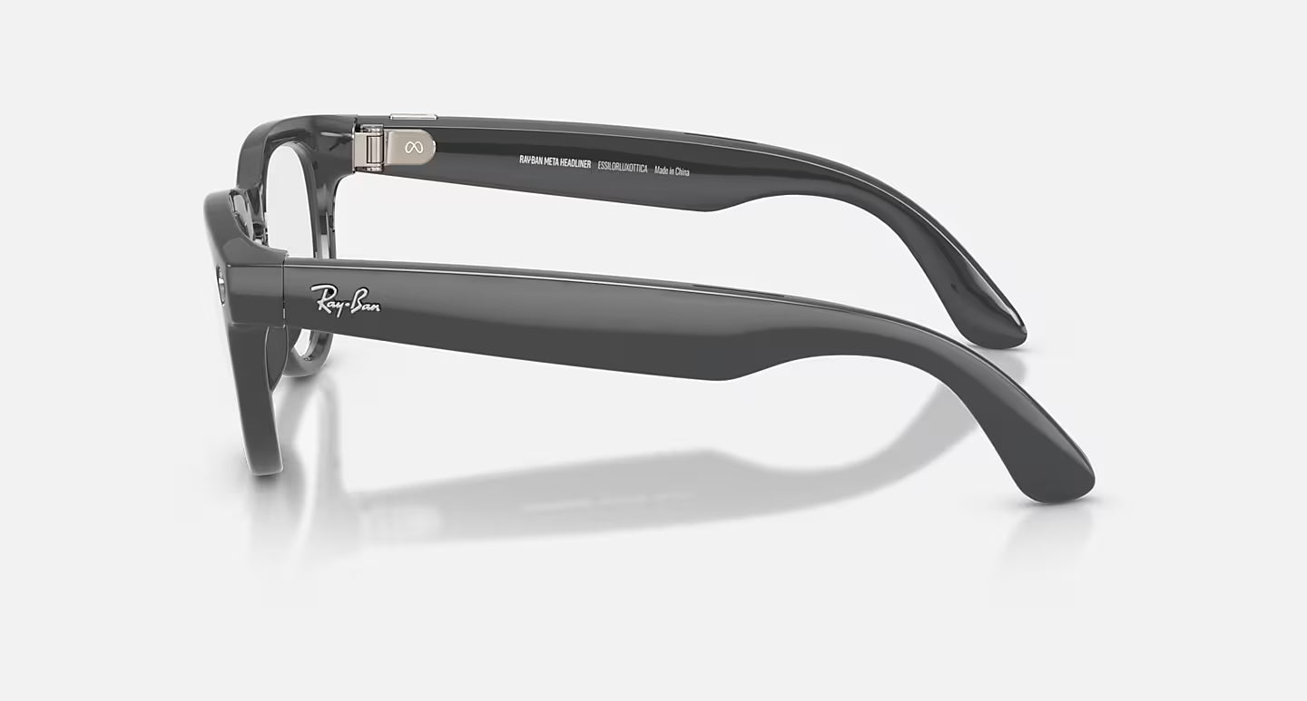 RAY-BAN | META HEADLINER SHINY ASTEROID GREY CLEAR/EMERALD TRANSITIONS LENSES
