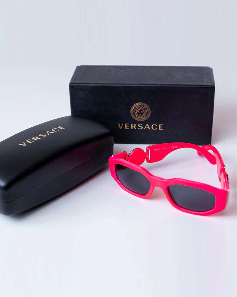 Versace Medusa Biggie Pink Geometric Unisex Sunglasses