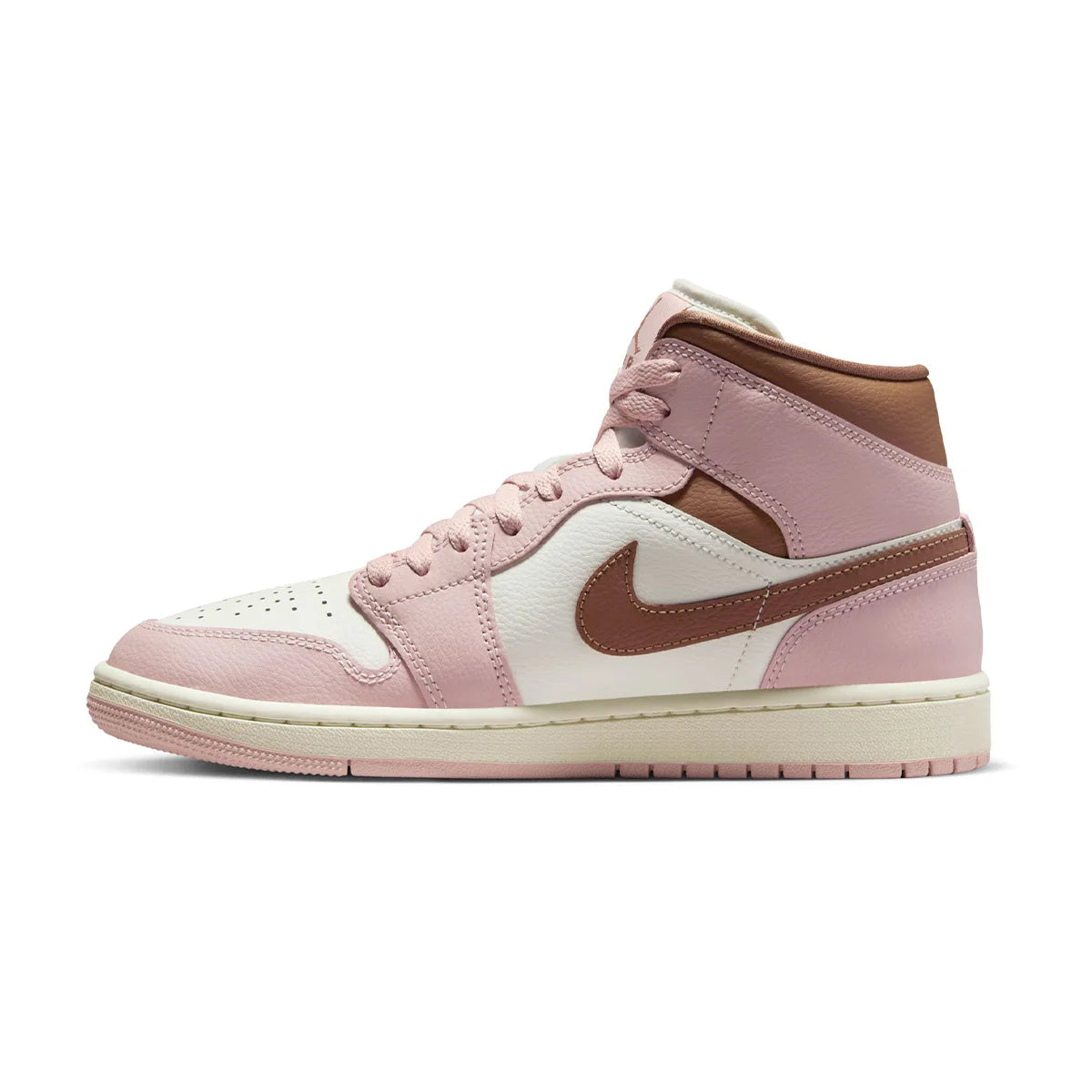 AIR JORDAN 1 MID 'PINK OXFORD/ARCHAEO BROWN-SAIL'