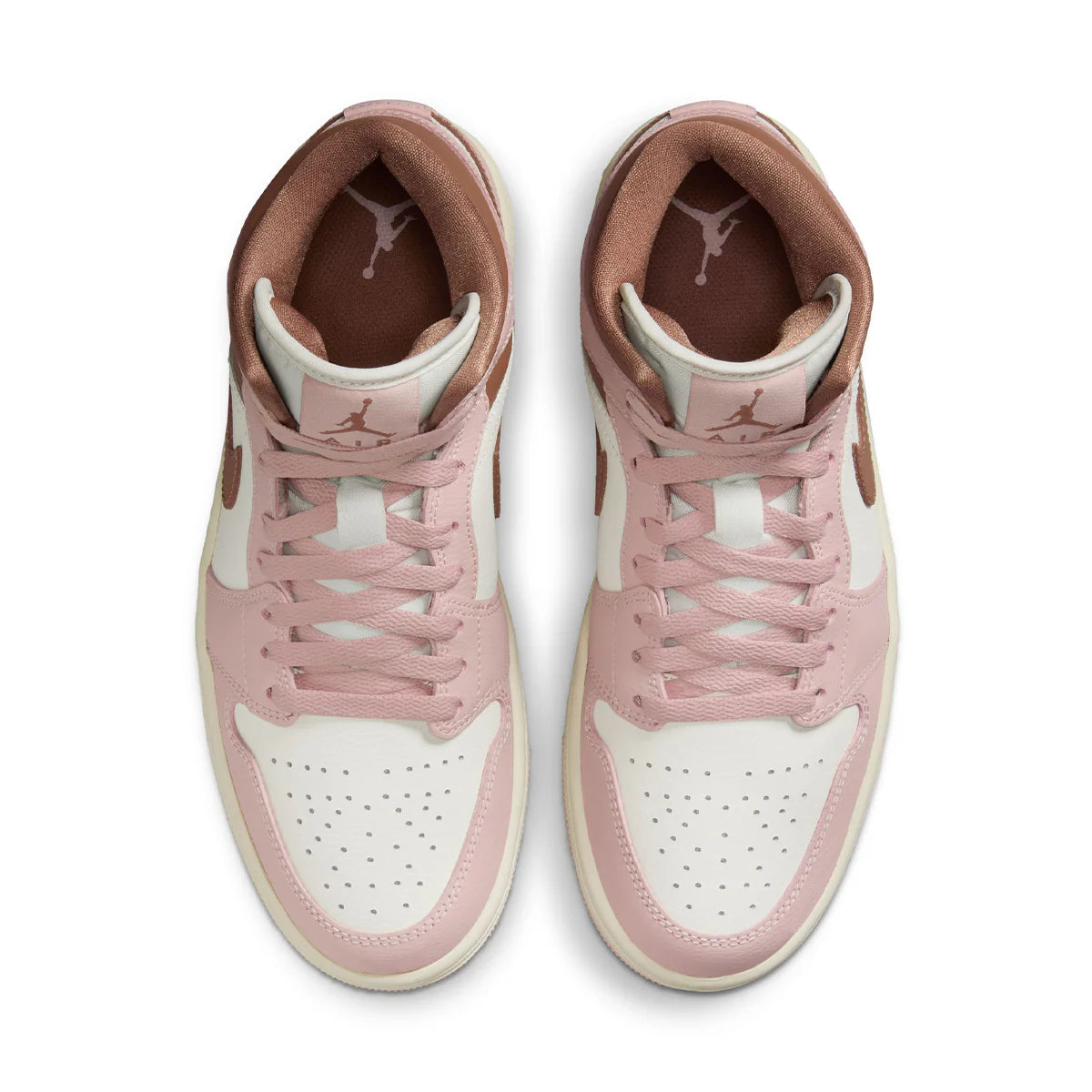 AIR JORDAN 1 MID 'PINK OXFORD/ARCHAEO BROWN-SAIL'