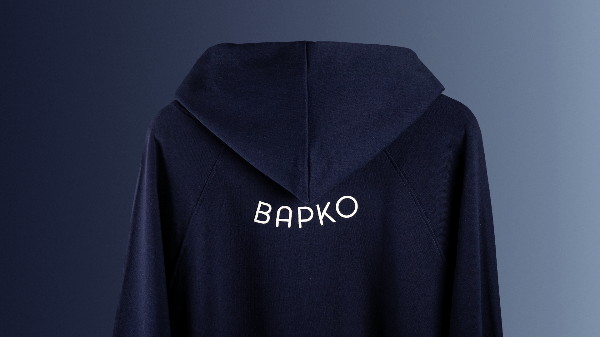 BAPKO NAVY BLUE RAGLAN FLEECE HOODIE