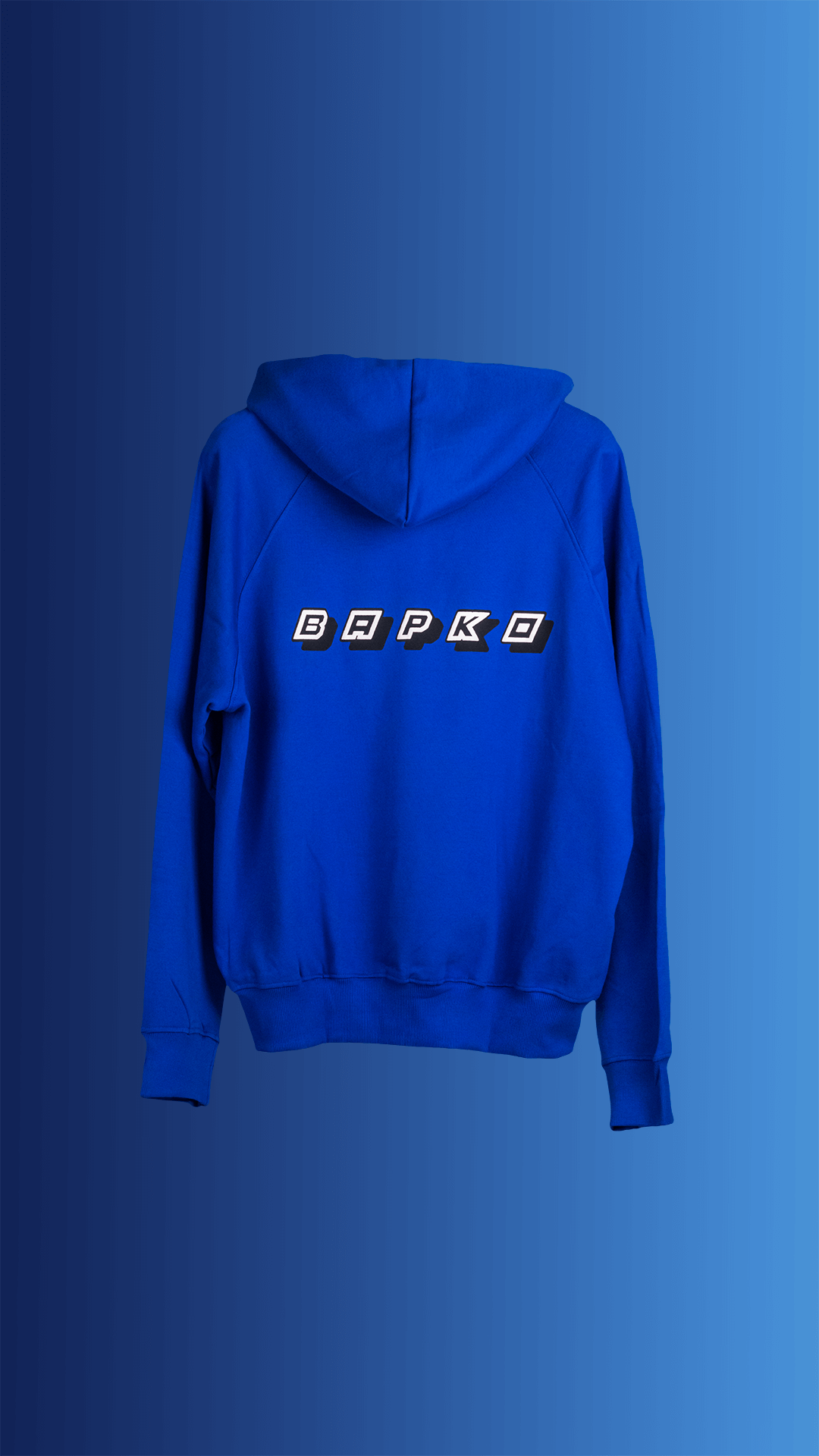 BAPKO ROYAL BLUE RAGLAN FLEECE HOODIE