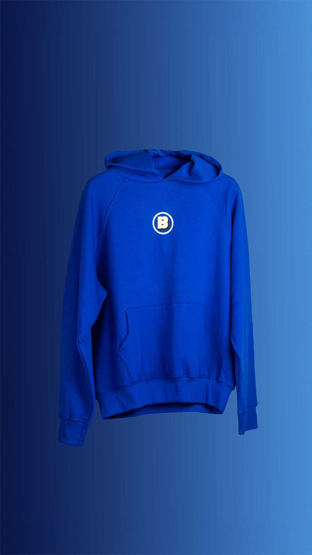 BAPKO ROYAL BLUE RAGLAN FLEECE HOODIE