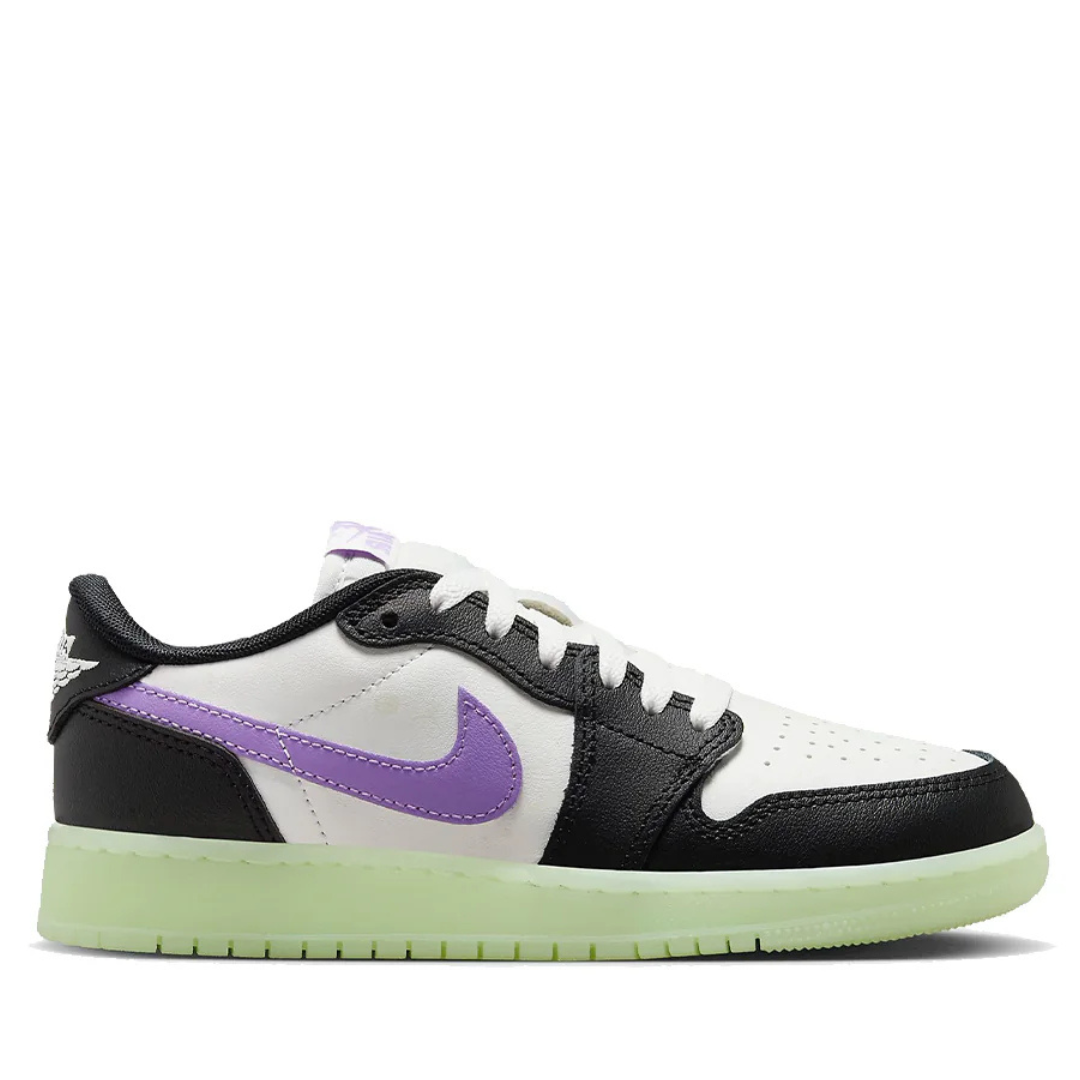 AIR JORDAN 1 RETRO LOW OG 'BLACK/BLACK RASPBERRY-VOLT TINT'