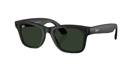 Ray Ban Meta Smart Glasses Wayfarer 'Matte Black' Lenses- Clear