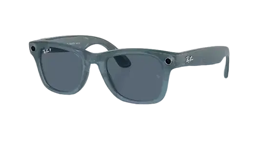 Ray Ban Meta Smart Glasses - Wayfarer Matte Jeans Lenses- Dusty Blue