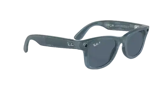 Ray Ban Meta Smart Glasses - Wayfarer Matte Jeans Lenses- Dusty Blue