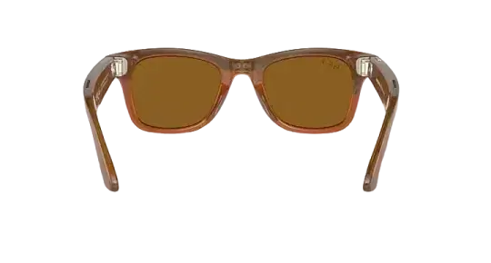 Ray Ban Meta Smart Glasses - Wayfarer 'Shiny Caramel' Lenses - Brown