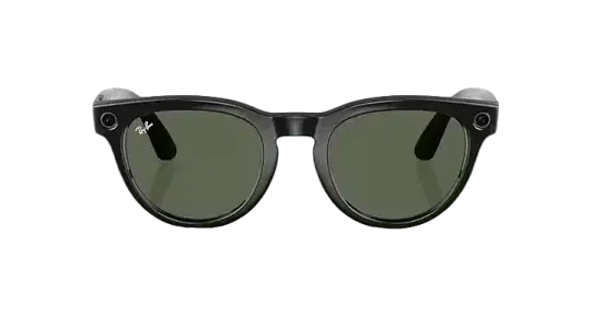 Ray-Ban Meta Low Bridge Fit Headliner 'Shiny Black Lenses G-15 Green'