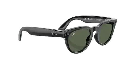 Ray-Ban Meta Low Bridge Fit Headliner 'Shiny Black Lenses G-15 Green'