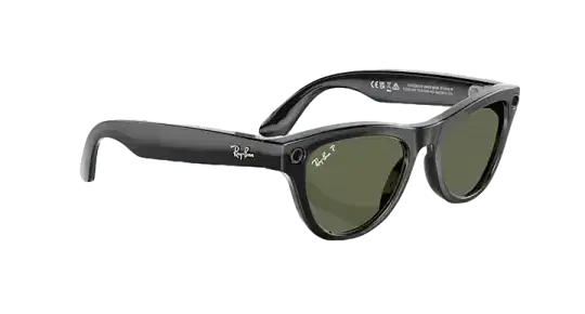 Ray Ban Meta Skyler Shiny Black Lenses - G-15 Green