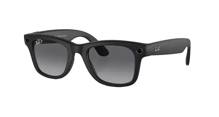 Ray Ban Meta Smart Glasses Wayfarer Matte Black Graphite Lenses
