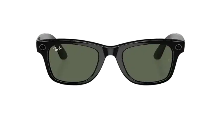 Ray Ban Meta Smart Glasses - Wayfarer Shiny Black G-15 Green Lenses