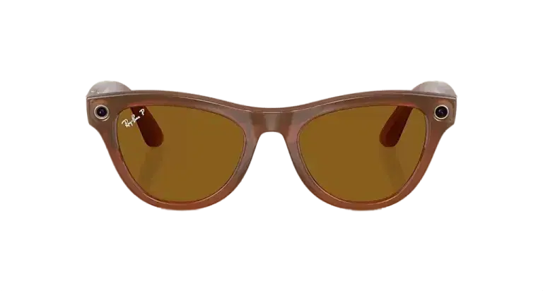 Ray Ban Meta Skyler 'Shiny Caramel' - Brown Lenses