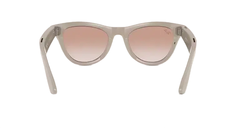 Ray Ban Meta Skyler 'Shiny Chalky Gray' Lenses- Cinnamon Pink