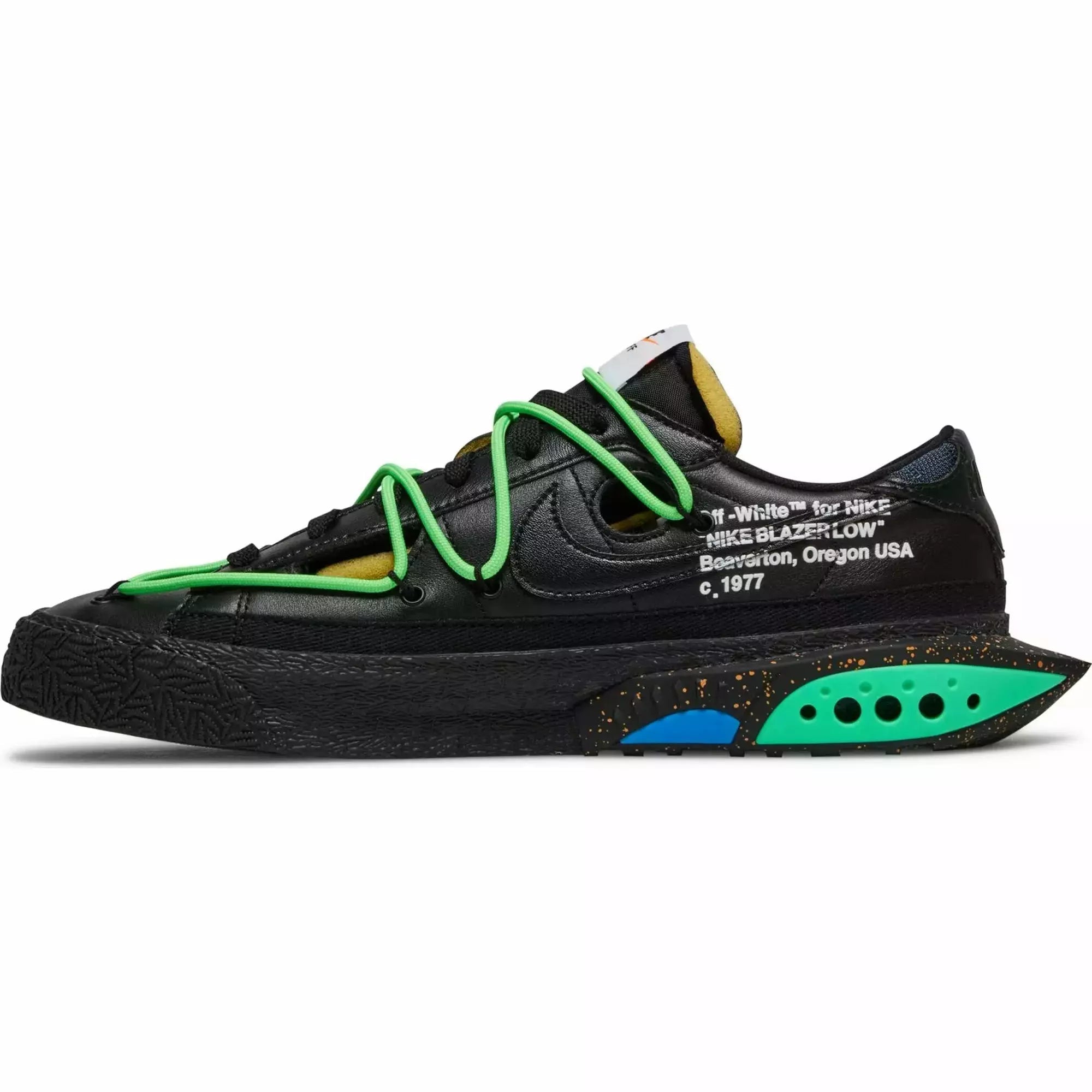 Nike Off-White x Blazer Low 'Black and Electro Green'